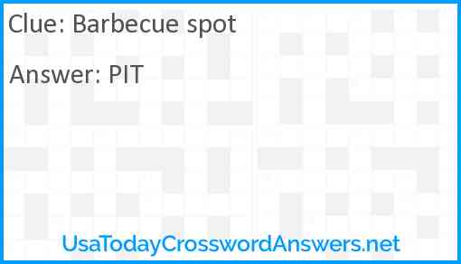 Barbecue spot Answer