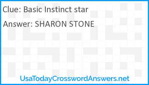 Basic Instinct star Answer