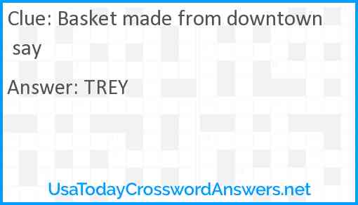 Basket made from downtown say Answer