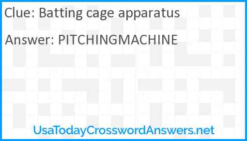 Batting cage apparatus Answer