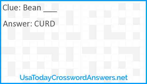 Bean ___ Answer