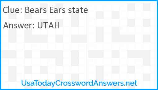 Bears Ears state Answer