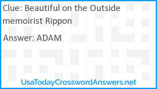 Beautiful on the Outside memoirist Rippon Answer