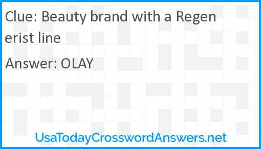Beauty brand with a Regenerist line Answer
