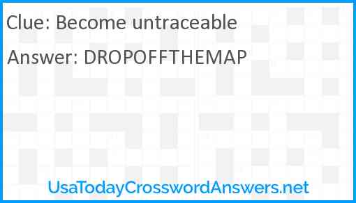 Become untraceable Answer