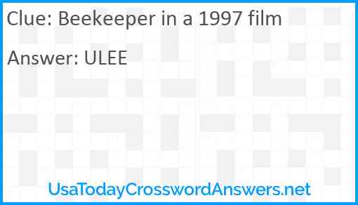Beekeeper in a 1997 film Answer