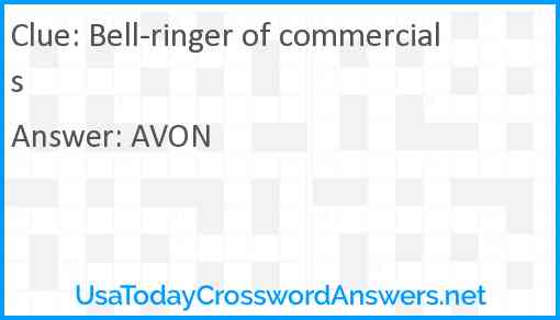 Bell-ringer of commercials Answer