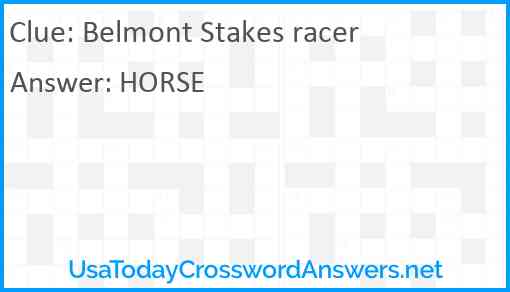 Belmont Stakes racer Answer