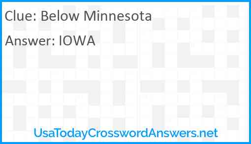 Below Minnesota Answer
