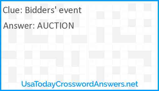 Bidders' event Answer