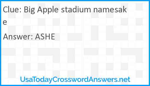 Big Apple stadium namesake Answer