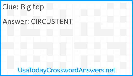 Big top Answer