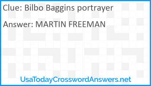 Bilbo Baggins portrayer Answer