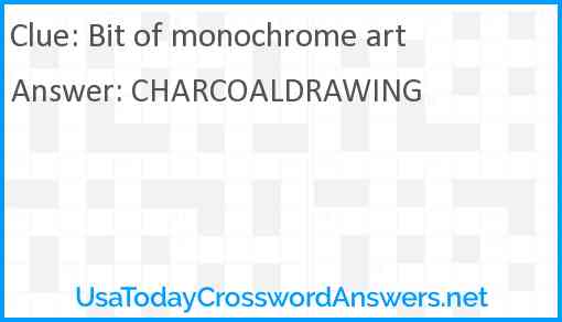 Bit of monochrome art Answer