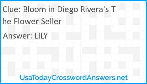 Bloom in Diego Rivera's The Flower Seller Answer