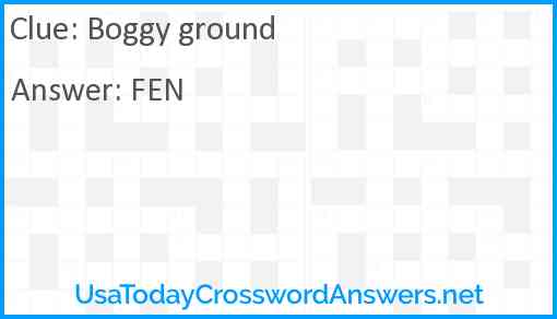 Boggy ground Answer