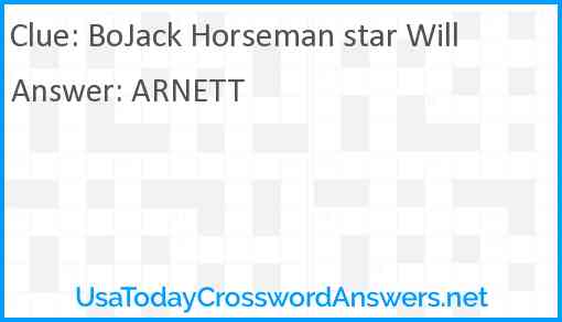 BoJack Horseman star Will Answer