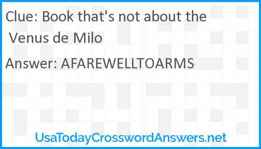 Book that's not about the Venus de Milo Answer