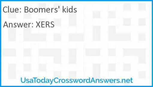 Boomers' kids Answer