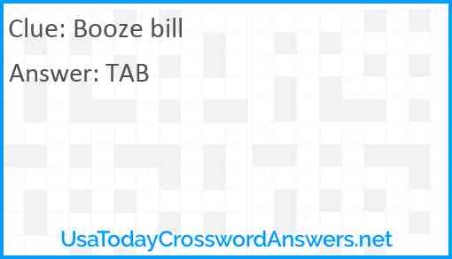 Booze bill Answer
