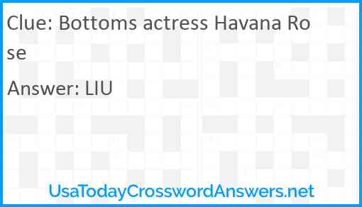 Bottoms actress Havana Rose Answer