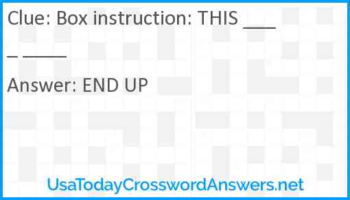 Box instruction: THIS ____ ____ Answer