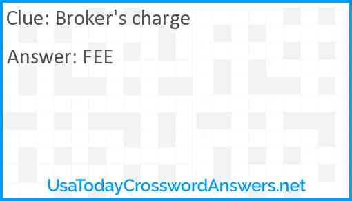 Broker's charge Answer