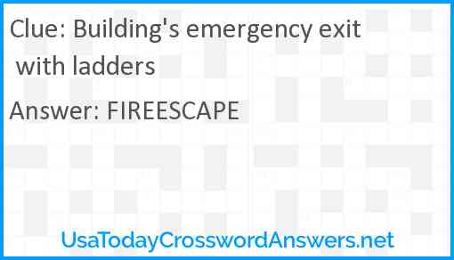 Building's emergency exit with ladders Answer