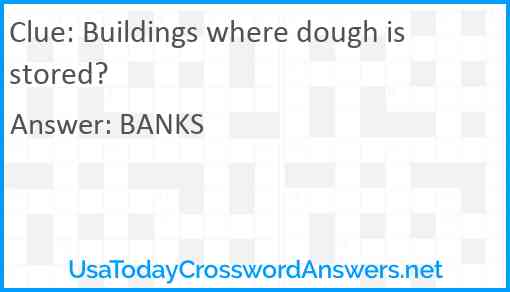 Buildings where dough is stored? Answer
