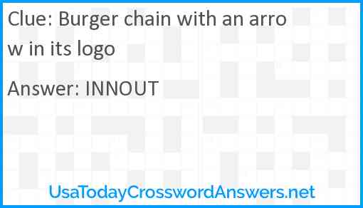 Burger chain with an arrow in its logo Answer