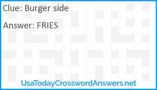 Burger side Answer