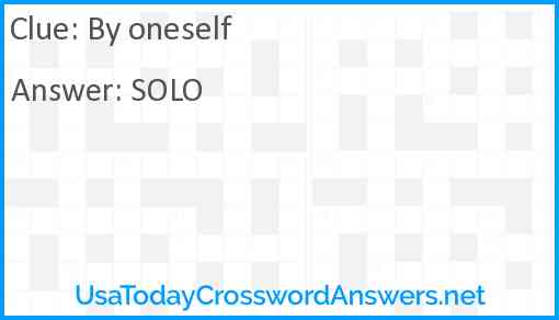 By oneself Answer