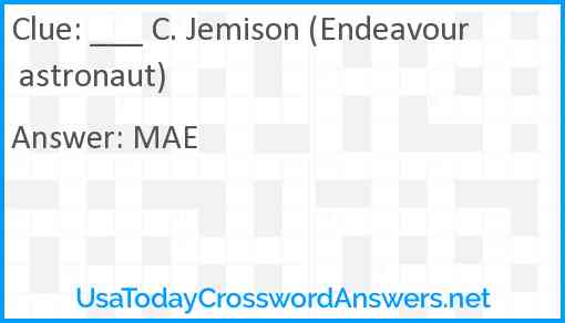 ___ C. Jemison (Endeavour astronaut) Answer