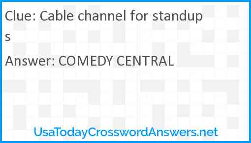 Cable channel for standups Answer