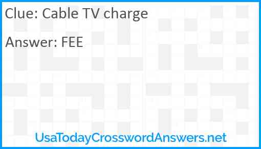 Cable TV charge Answer
