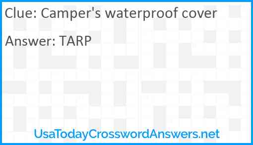 Camper's waterproof cover Answer