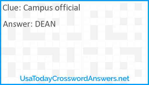 Campus official Answer