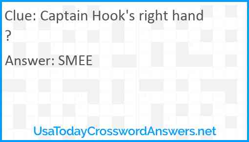 Captain Hook's right hand? Answer