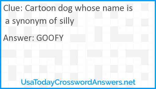 Cartoon dog whose name is a synonym of silly Answer