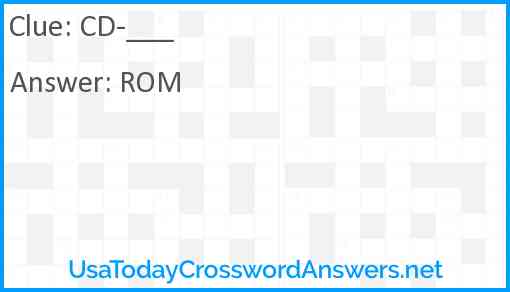 CD: ____ ____ Answer