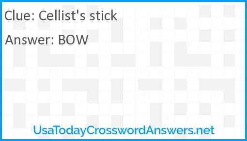 Cellist's stick Answer