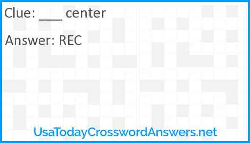 Center Answer
