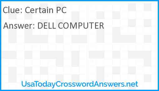 Certain PC Answer