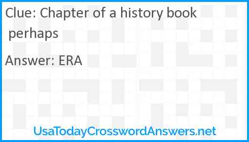 Chapter of a history book perhaps Answer