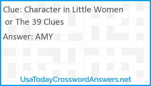 Character in Little Women or The 39 Clues Answer