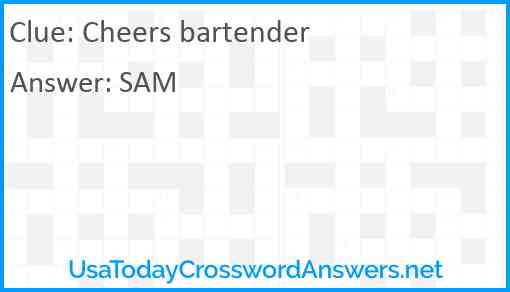 Cheers bartender Answer