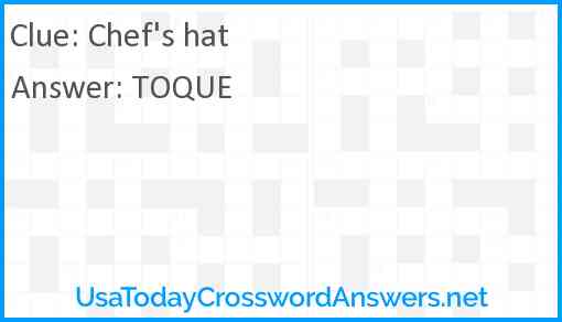 Chef's hat Answer