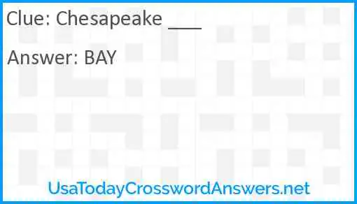 Chesapeake ___ Answer