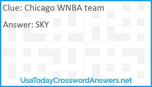 Chicago WNBA team Answer