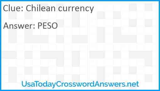 Chilean currency Answer